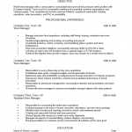 Retail Manager Resume Template