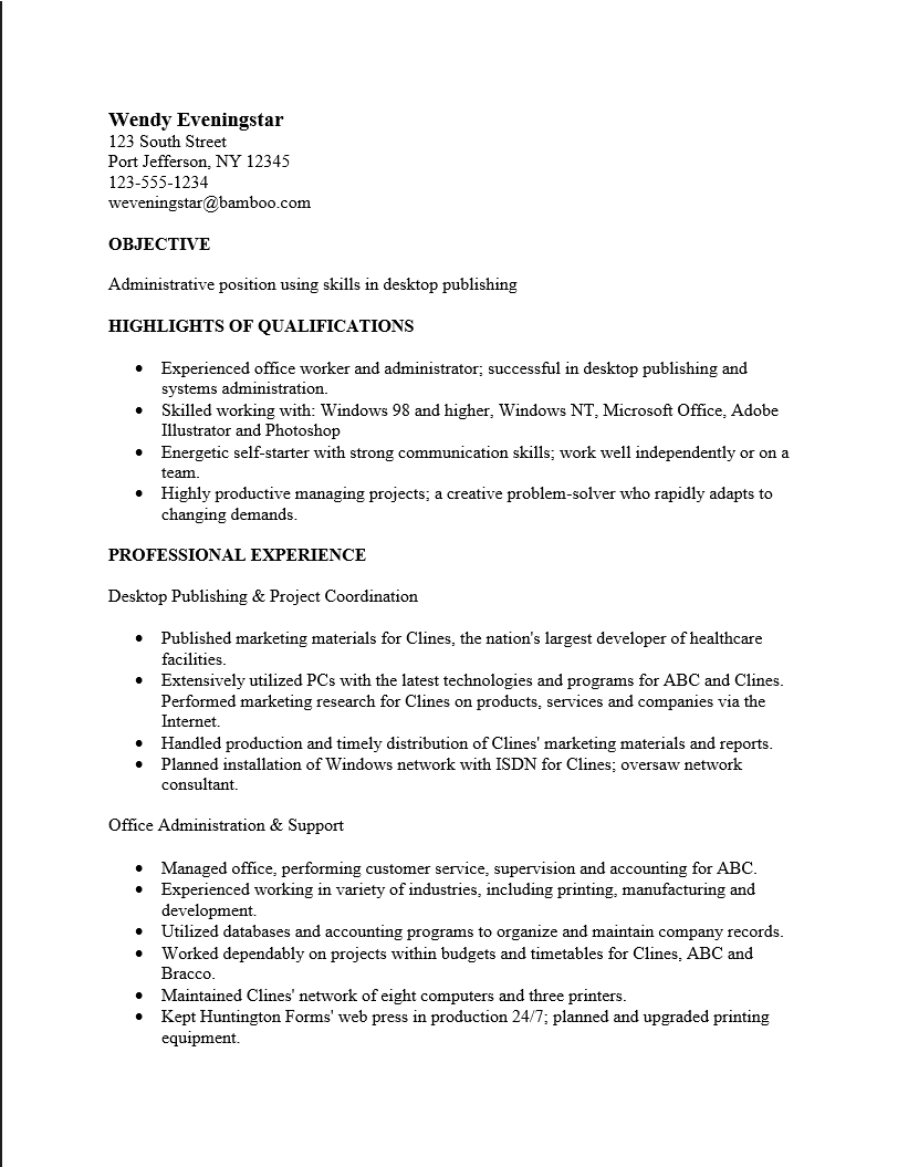 Functional Administrative Assistant Resume Template Resume