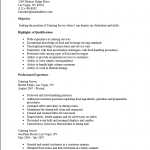 Catering Server Resume Template