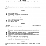 Entry Level Server Resume Template