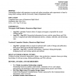 High School Student Resume for College Template