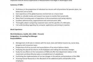 Tax Accountant Resume Template