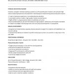 Physical Education (Gym) Teacher Resume Template